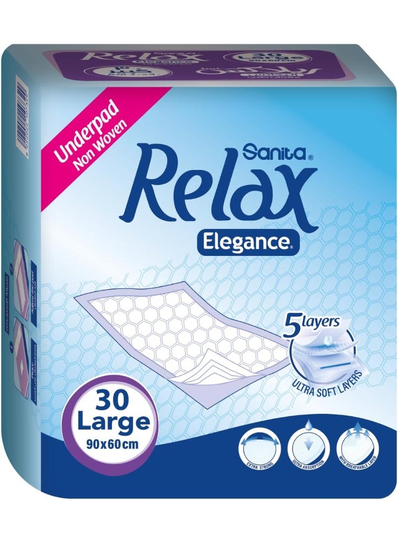 ريلاكس Potty training mat with quick-drying surface, size L 90×60 cm, 30 pieces - Image 2